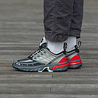 Чоловічі демісезонні кросівки Salomon колір сірий, червоний / Мужские демисезонные кроссовки Salomon