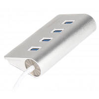 Концентратор Maxxter USB 3.0 Type-A 4 ports silver (HU3A-4P-01) o