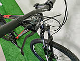 Велосипед CrossBike Everest 29" Рама алюміній 19" 2022 Black-Red, фото 6