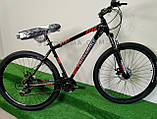 Велосипед CrossBike Everest 29" Рама алюміній 19" 2022 Black-Red, фото 5