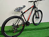 Велосипед CrossBike Everest 29" Рама алюміній 19" 2022 Black-Red, фото 10