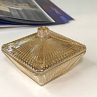 Сахарница Золотая Нифертити, малая 60 мл толстое стекло, средняя красивая с крышкой конфетница