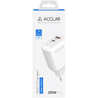 Зарядное устройство ACCLAB AL-TC220 (1xUSB, 1xType-C) (1283126556494) o