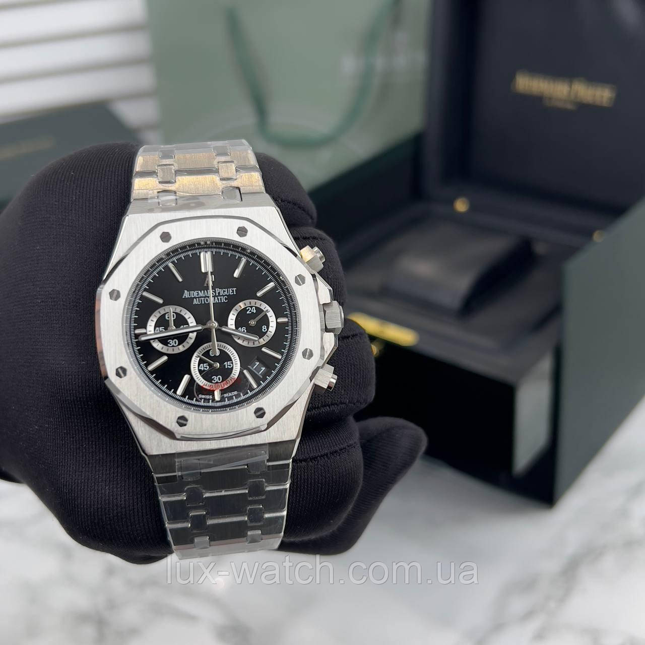 Годинник наручний Audemars Piguet Royal Oak Silver-Black