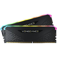 Модуль пам'яті для комп'ютера DDR4 32GB (2x16GB) 3600MHz Vengeance RGB RS Black Corsair (CMG32GX4M2D3600C18) m