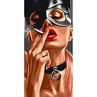 Картина за номерами 40х80 см. Грайлива киця АС10070