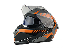 Шолом для мотоцикла MX-030 DOT модуляр + окуляри темні, фото 5