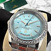 Годинник наручний Rolex 41 mm Day — Date Oyster Perpetual Diamond Silver-Blue, фото 11