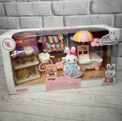 Ігровий дитячий набір "Магазин Попкорну та Бургерів 6693" з флоксовим кроликом (3+)., фото 1