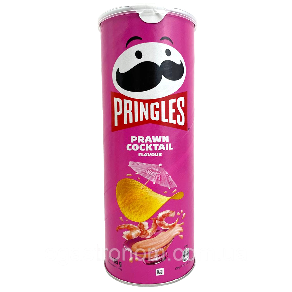 Чипси коктейль з креветок Прінглс Pringles prawn cocktail 165g 19шт/ящ (Код: 00-00015956)