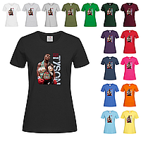 Чорна жіноча футболка З принтом Mike Tyson (18-3-9)