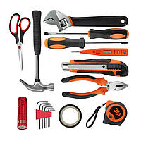 Набір інструментів в кейсі для дому та дачі 21 предмет. Молоток плоскогубці викрутки та багато іншого, фото 5