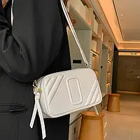 Новая дизайнерская модная женская сумка через плечо, светло-кремовая с двумя молниями