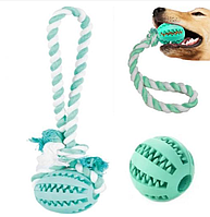 Trixie Мяч Denta Fun на канате для собак | Игрушка для собак