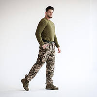 Теплые зимние боевые штаны , армейские мужские штаны для военных штаны Grifon на флисе саржа 48, Пиксель НАТО