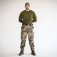 Теплые зимние боевые штаны , армейские мужские штаны для военных штаны Grifon на флисе саржа 50, Пиксель