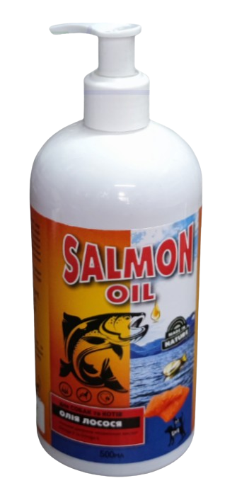 Олія лосося Salmon oil для собак і котів, 500 мл, фото 1