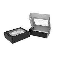 Коробка для суші чорна 50 шт, 240х190х67 мм, 2000 мл (самозбірна), 013300073