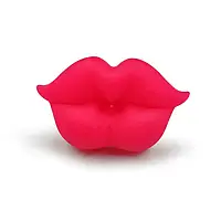 Забавные силиконовые детские соски, прорезыватель, пустышки поцелуй,усы розово-красный