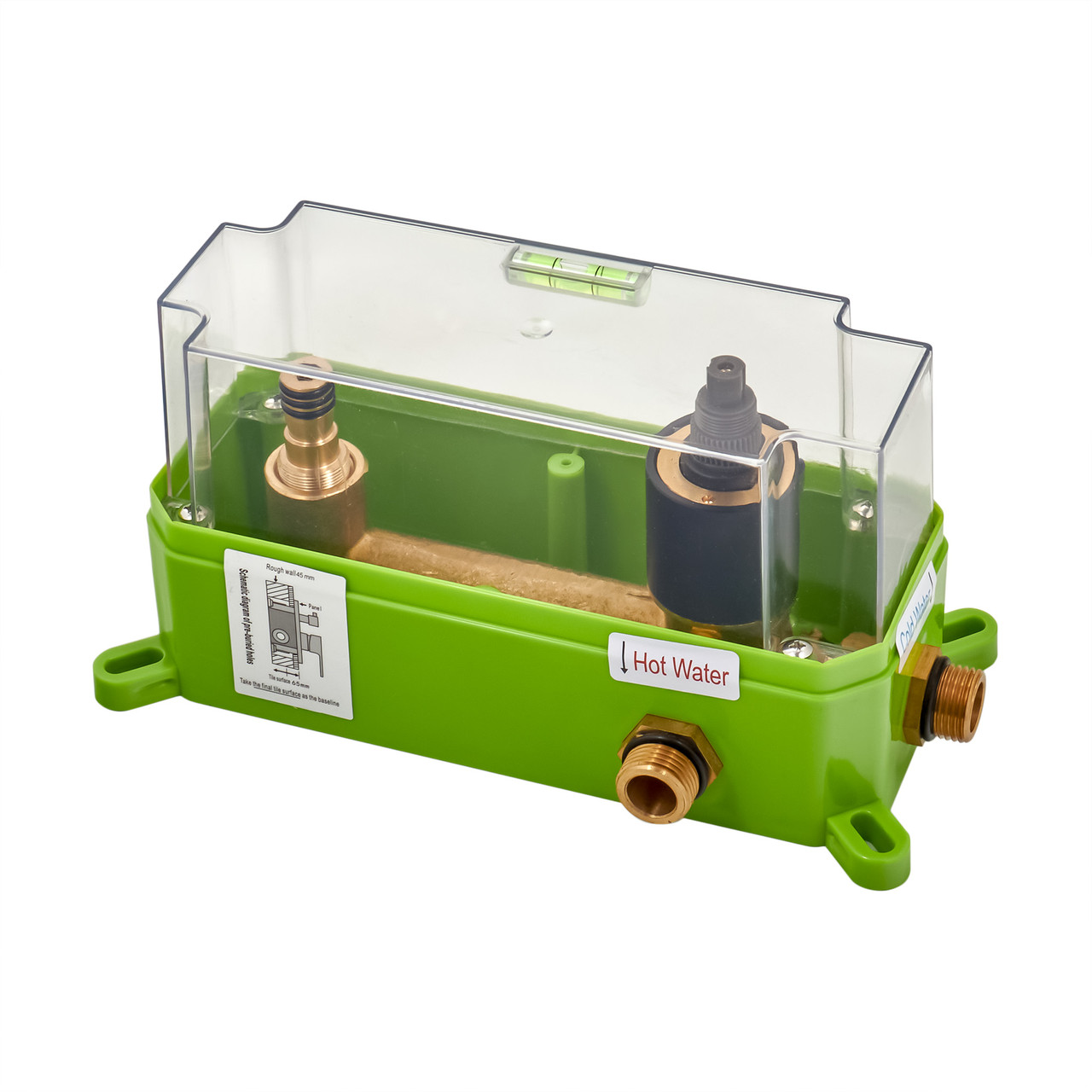 Змішувач для раковини KGRB-06, що вбудовується, з горизонтальною установкою в стіні ванної кімнати.