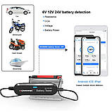 Konnwei BK200 тестер акумуляторних батарей 6-12-24v з бездротовим підключенням до смартфону (black,bluetooth), фото 8