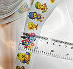 Репсова стрічка 2.5 см з малюнком курчат, фото 3