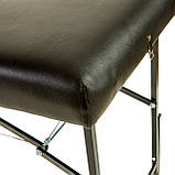 Масажний стіл 190х70 см м'який 6 см складаний з регулюванням висоти Кушетка косметологічна з вирізом для обличчя, фото 2