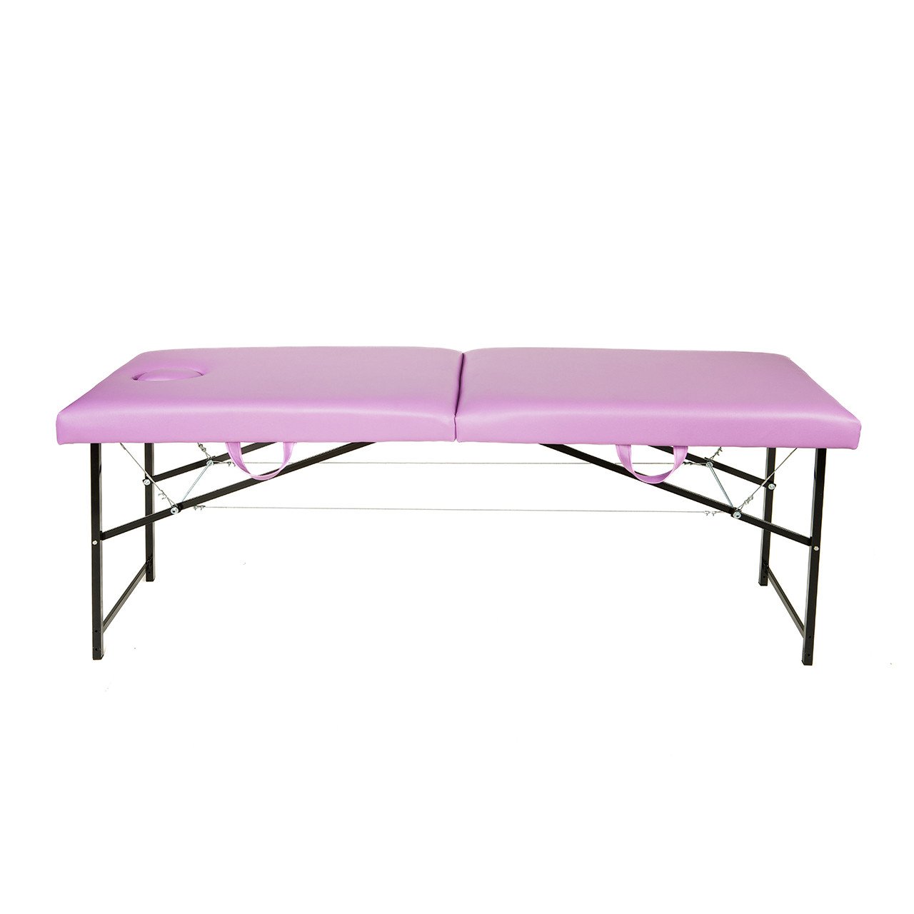 Масажна кушетка автомат 190х70 см м'яка 6 см з вирізом для обличчя Масажний стіл складаний Чорний, фото 1