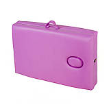 Масажна кушетка автомат 190х70 см м'яка 6 см з вирізом для обличчя Масажний стіл складаний Чорний, фото 3