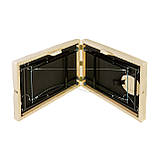 Масажний стіл 190х70 см з регулюванням висоти ручне складання Кушетка косметологічна складна Слонова кістка, фото 4