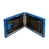 Косметологічна кушетка складна автомат 180х60 см Масажний стіл розкладний з вирізом для обличчя Синій, фото 2