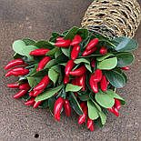 Штучний кущ перців вогник. декоративний 30 см латекс, фото 2