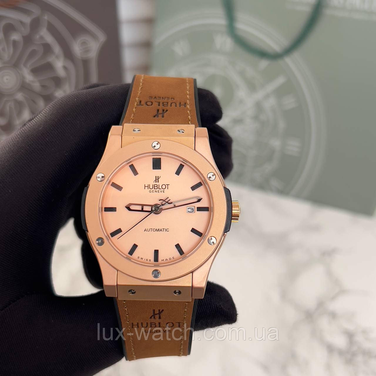 Годинник наручний Hublot Classic Fusion Automatic Gold Mate-Brown