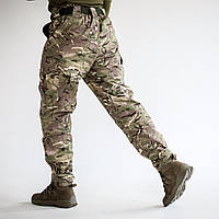 Армейские тактические брюки, военные штаны мужские штаны Grifon на флисе рип-стоп, утепленные ЗСУ 46, Мультикам