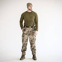 Армейские тактические брюки, военные штаны мужские штаны Grifon на флисе саржа, утепленные ЗСУ 60, Пиксель