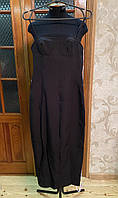 Чорна жіноча обтягуюча сукня максі, корсетна сукня