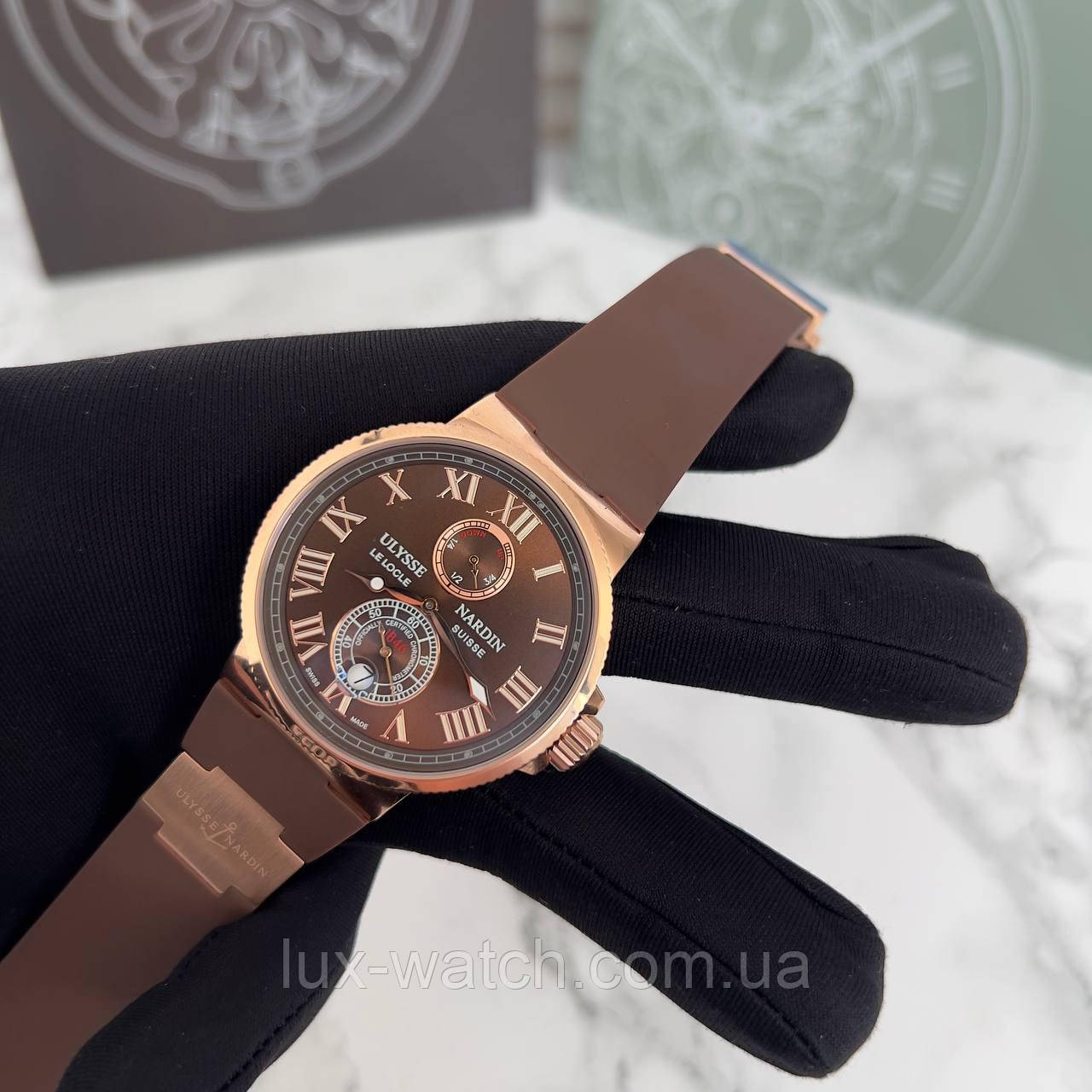 Годинник чоловічий Ulysse Nardin Le Locle Automatic Gold-Brown
