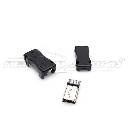 Разъем штекер mini USB 5pin, черный с корпусом HQ - фото 2 - id-p1236677653