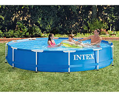 Intex 28210 каркасний басейн круглий 366*76см,