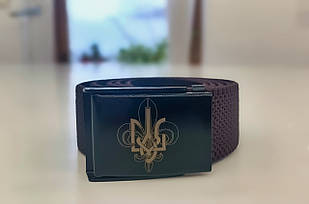 Ремінь Пластуна коричневий, жіночий, пряжка з гербом Пласту