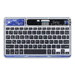 Бездротова клавіатура універсальна Dux Ducis CK Series Keyboard Bluetooth 5.0 Transparent з підсвіткою
