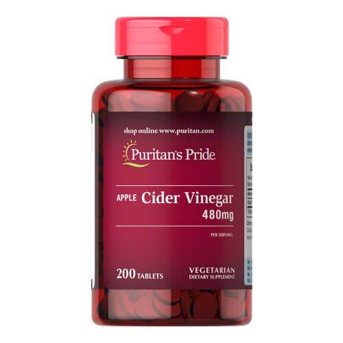 Puritan's Pride Apple Cider Vinegar 480 mg 200 табл 02941 VB - фото 1 - id-p2106915868