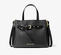 Женская сумка MICHAEL Michael Kors Emilia Small Logo Satchel (35H0GU5S1B) черная