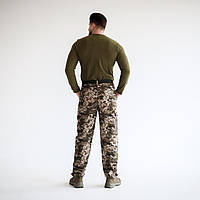 Армейские мужские штаны для военных штаны, теплые зимние боевые штаны , Grifon на флисе саржа 52, Пиксель НАТО
