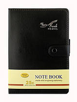 Блокнот на кнопці з ручкою А5 Leader 72 аркуші лінія XN-0115