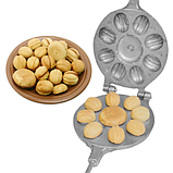 Горішниця - форма для випікання печива "Горішки + Корзинка" (8 половинок + 1), фото 2