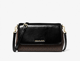 Жіноча сумка MICHAEL Michael Kors Jet Set Medium Signature Logo and Patent Convertible Crossbody Bag (35H3GTTU2B) коричнева