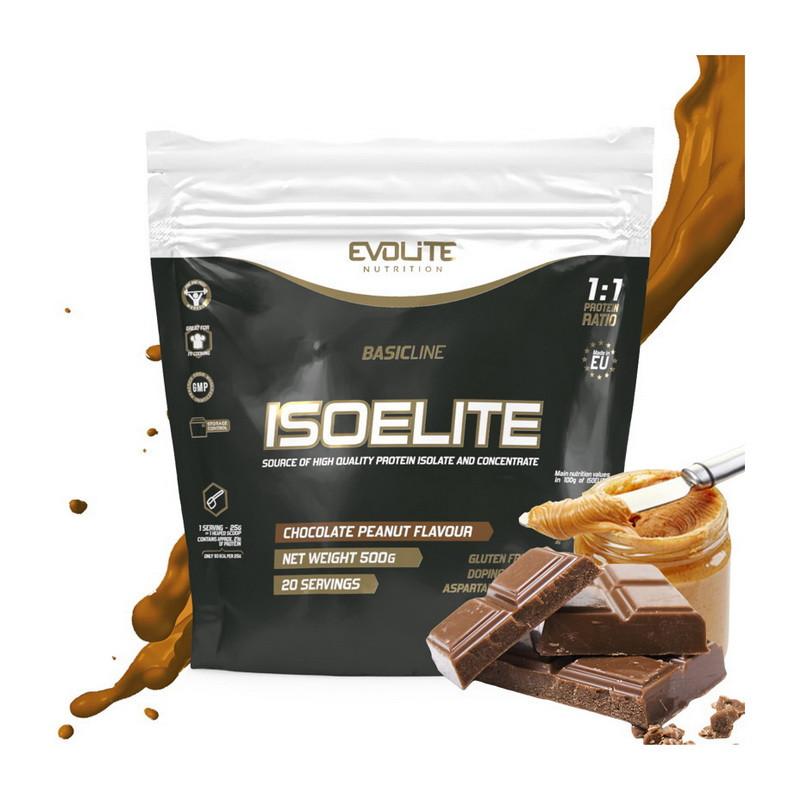 Протеїн Evolite Nutrition Iso Elite, 500 грам Шоколад-арахісове масло EXP