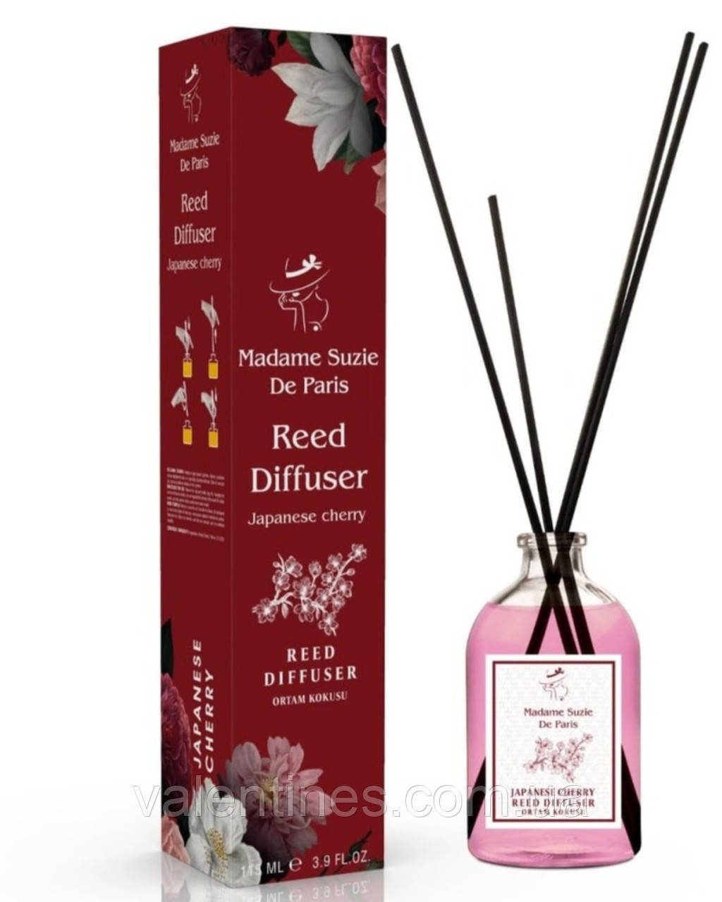 Аромодифузор Madame Suzie De Paris (Reed Diffuser) 115 мл — Японська вишня, фото 1