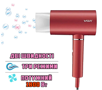 Фен для волос профессиональный, VGR V-431 фен стайлер для волос, фен для сушки волос Красный spn